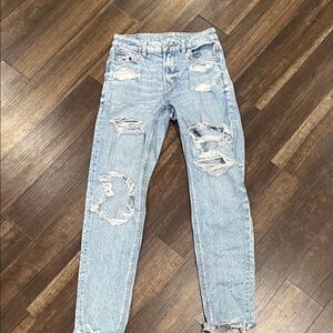 American Eagle Outfitters Ripped Light Blue Jeans